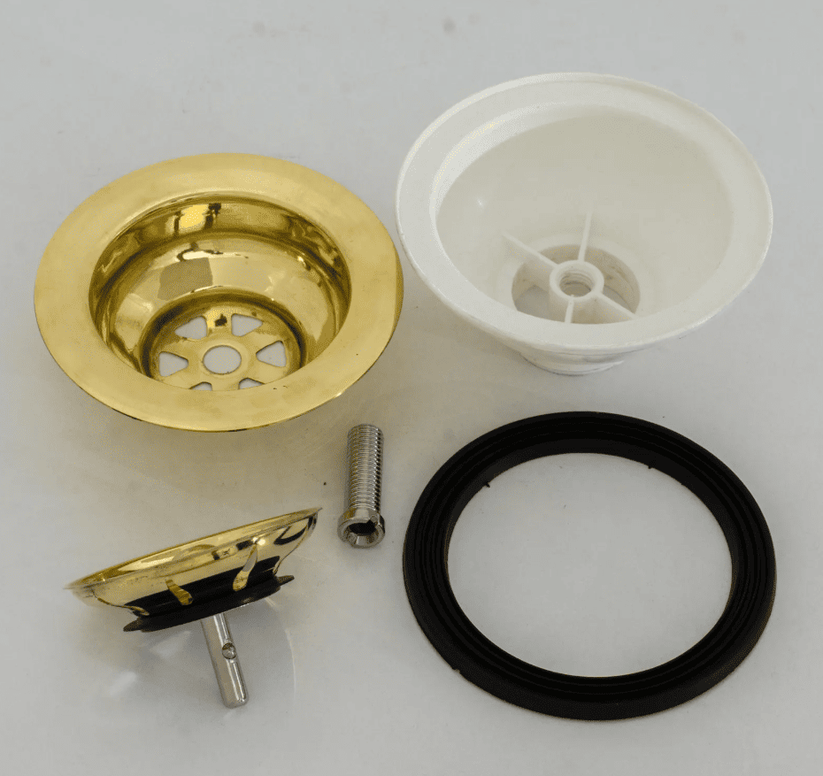 Brass Sink Drainer - A Centerpiece with a Natural Patina