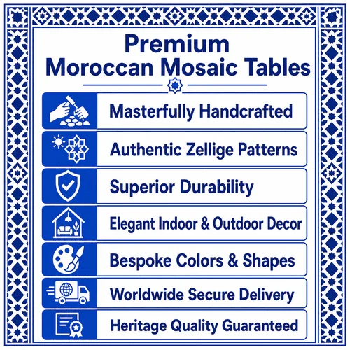 Moroccan Mosaic Bistro Table, Green Tile table, Outdoor Dining free shipping