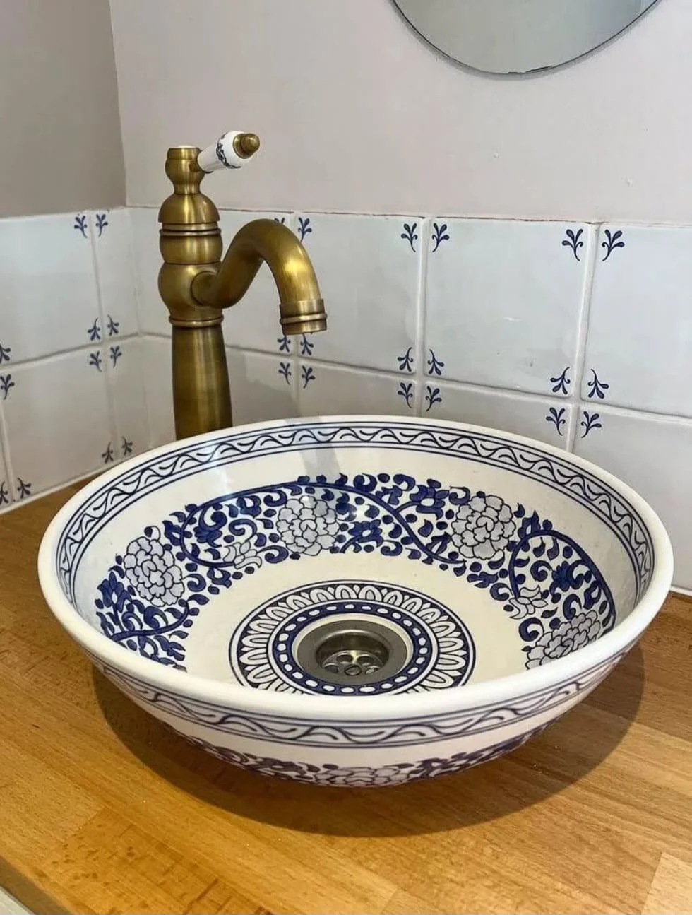 moroccan  Sink ,handmade Sink Bowl, Ceramic Basin, Hand Wash Basin,free shipping