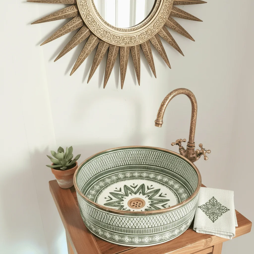Modern ceramic  Sink -moroccan sink - Ceramic Bathroom  sink with free shipping