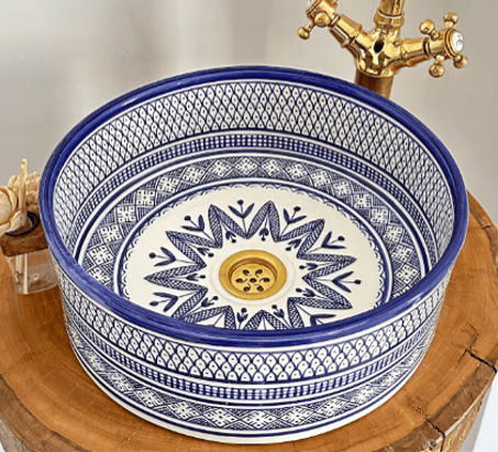 moroccan  Sink ,handmade Sink Bowl, Ceramic Basin, Hand Wash Basin,