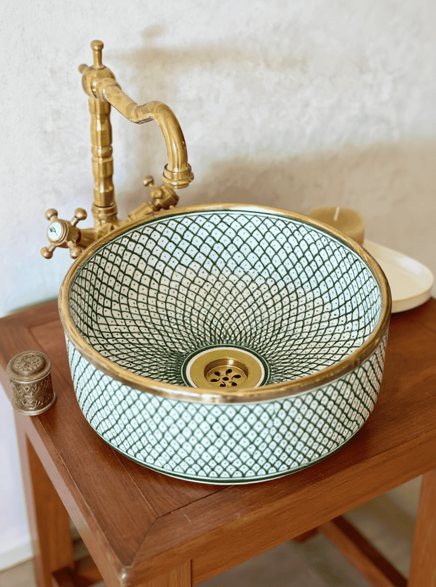Modern Handmade Ceramic Basin, Artisan Crafted Bathroom Sink