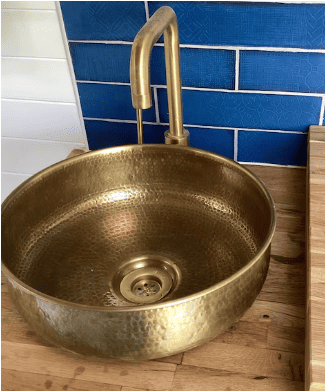 Handmade Hammered Brass Sink – Vintage Bathroom Vessel free shipping