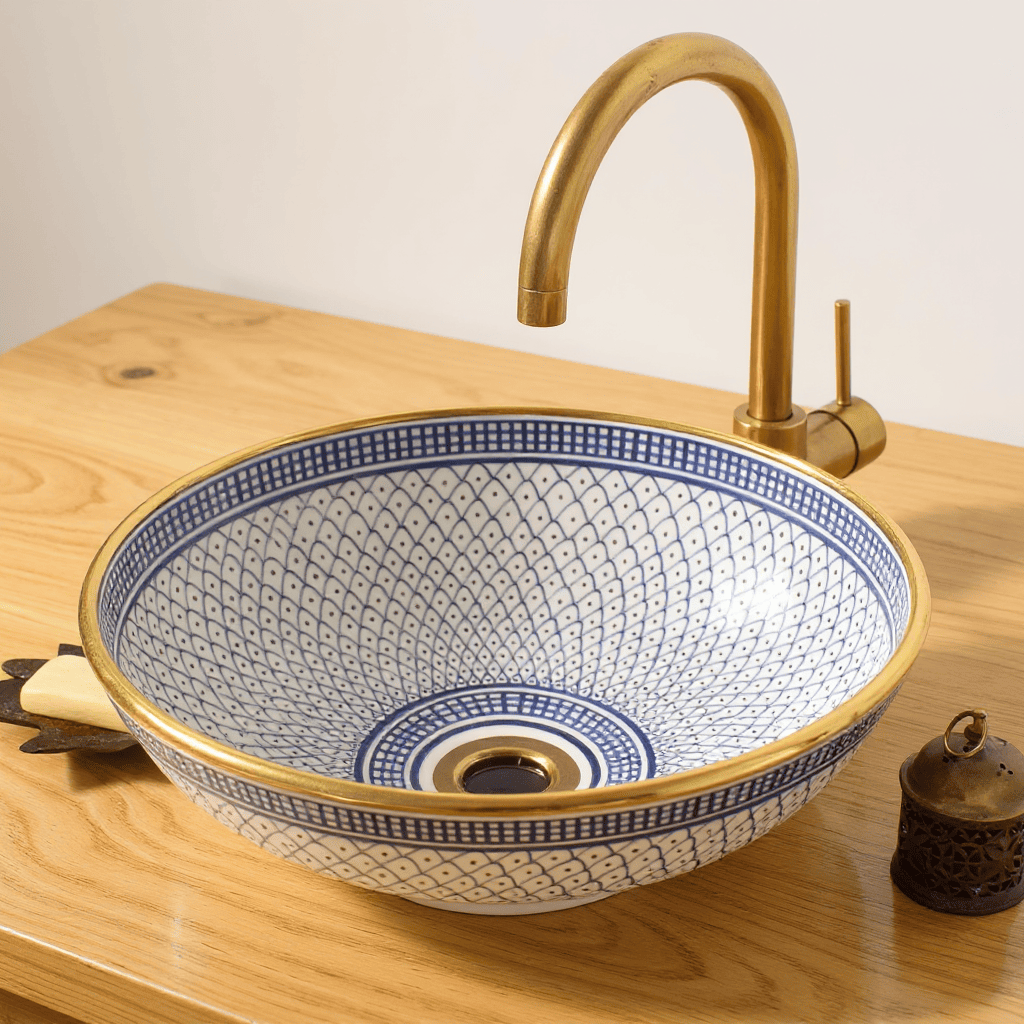 crafts ceramic  Sink - Artisanal Vanity Basin with Free Shipping