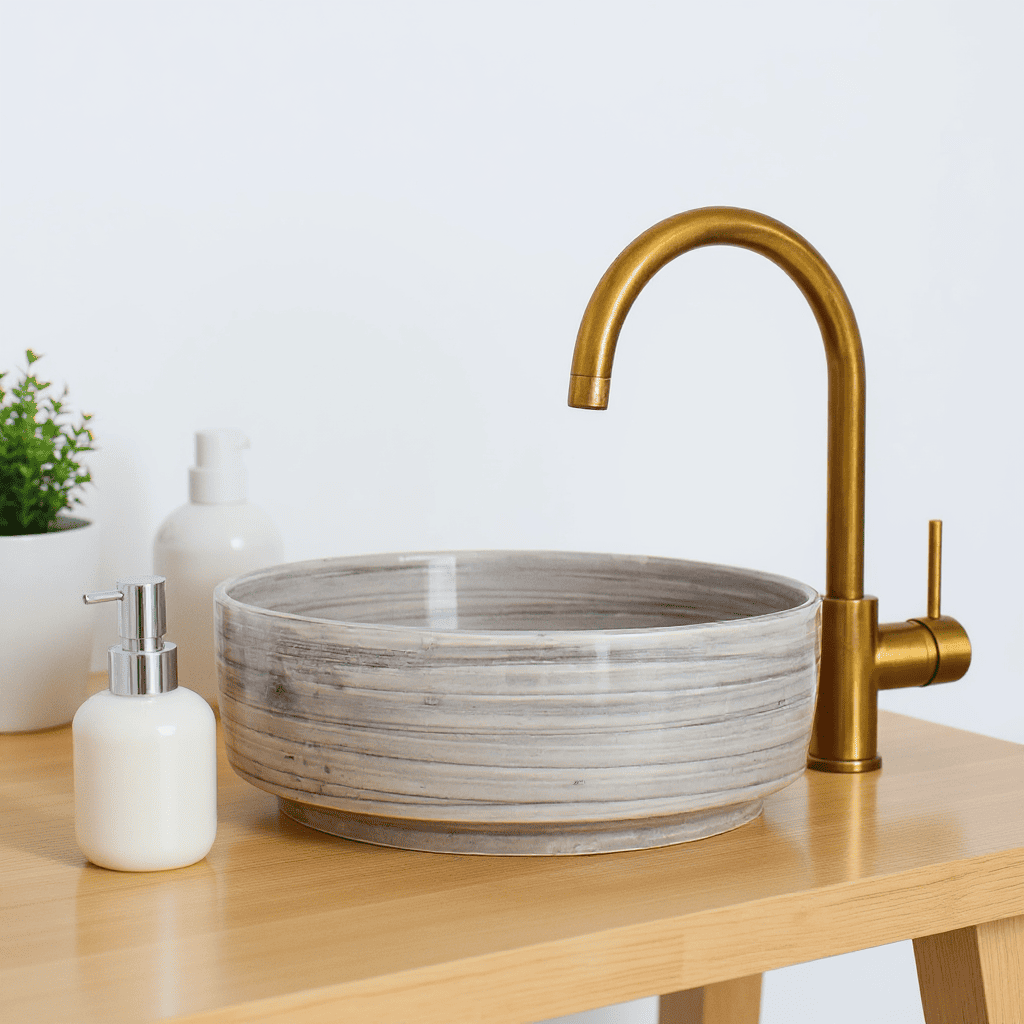 Moroccan Bathroom Sink - Artisanal Vanity Basin with Free Shipping