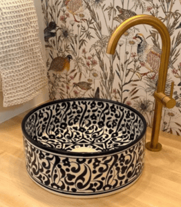 Moroccan Sink Washbasin Wash Basin Ceramic Handmade Hand Painted - Moroccan Pottery washbasin - handmade sink