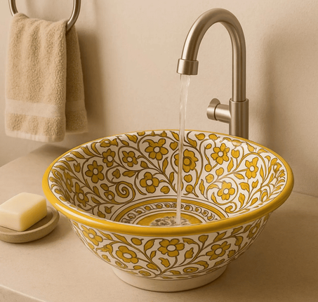Ceramic Sink for Bathroom , Vessel Sink,Custom Sink Vanity,Pottery Handmade Sinks, Bathroom Decoration. (copy)