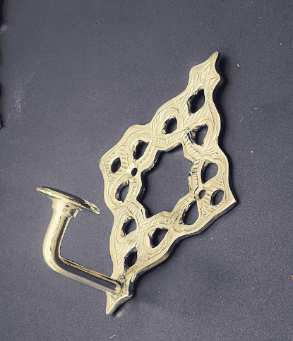 Moroccan Brass Wall Hook - Hand-Hammered Finish  free shipping