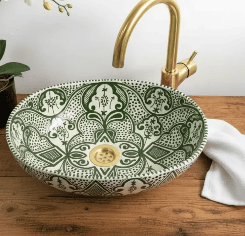 Modern Oval Ceramic Vessel Sink – Vanity Basin for Bathroom, Farmhouse & Boho Decor | Free Shipping