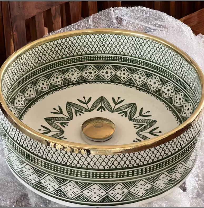 Ceramic sink , Crafted Bathroom Sink ,handmade sink . free shipping