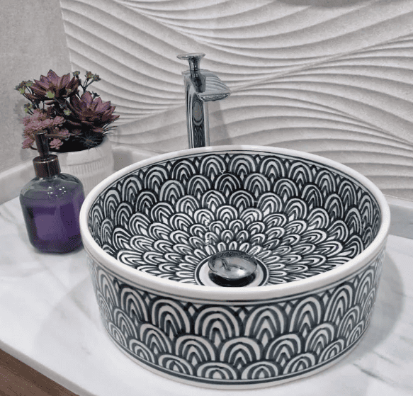 Artisanal Moroccan Sink - Handcrafted Bathroom Vanity Basin free shipping
