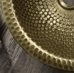 Hammered Brass Vessel Sink - Vintage Bathroom Vanity Basin, Free Shipping