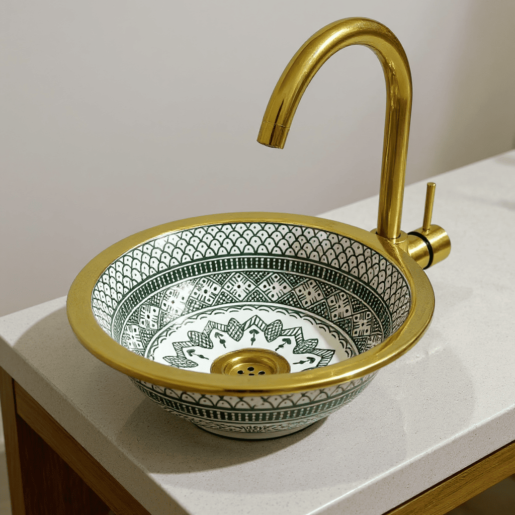 Moroccan Sink – Unique Ceramic Bowl for Bathroom or Kitchen