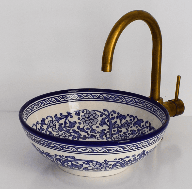 moroccan ceramic Sink - Handmade  Vessel Sink |sink - handmade  sink .free shipping