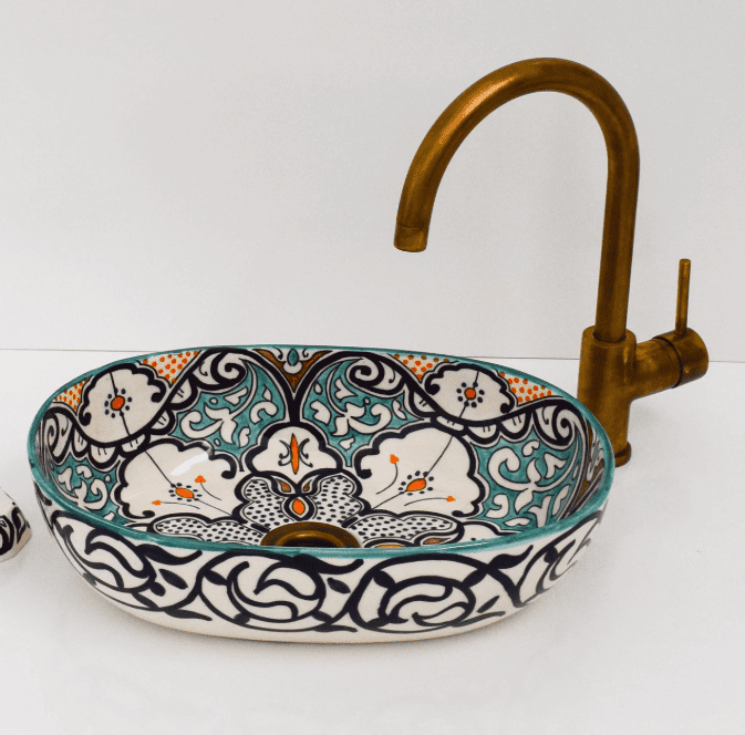 moroccan oval ceramic Sink ,ceramic Sink,sink for modern Bathroom free shipping