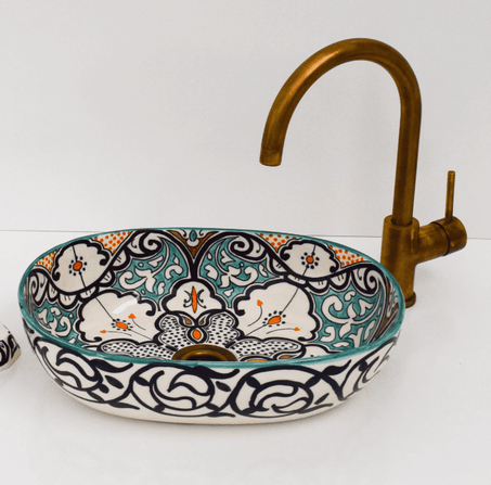 moroccan oval ceramic Sink ,ceramic Sink,sink for modern Bathroom free shipping