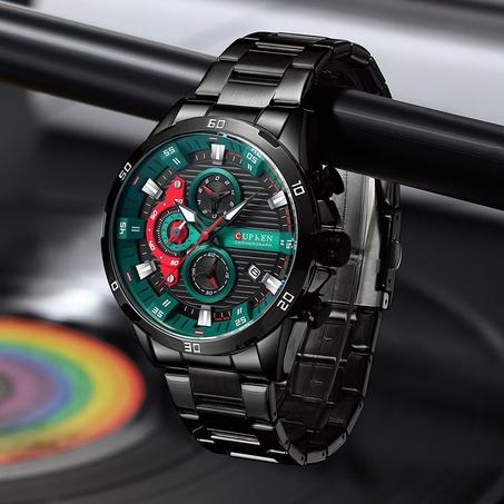 ساعة CURREN كوارتز كرونوغراف الأصلية للرجال  |  Men's Original CURREN Quartz Chronograph Watch