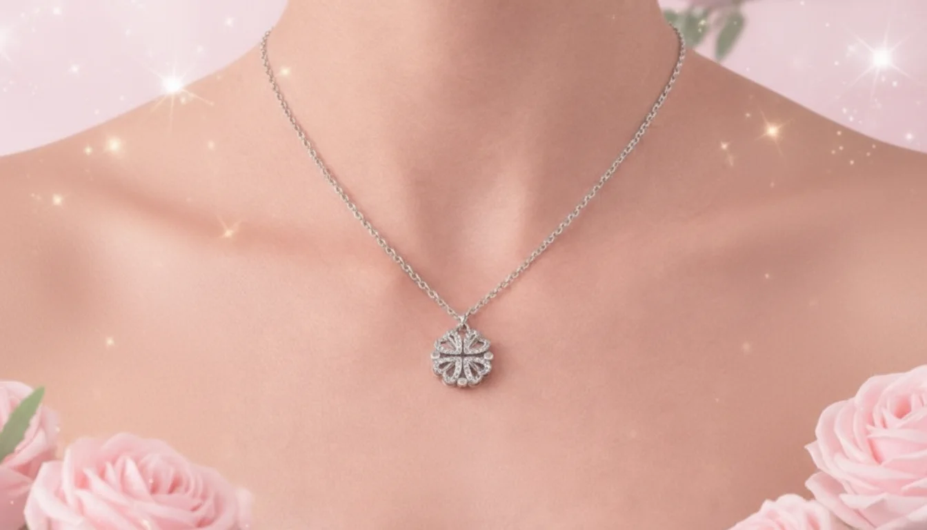 Collier Trèfle & Bracelet Rivière (Livraison gratuite - Paiement à la livraison)