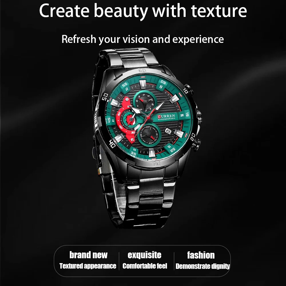 Montre chronographe à quartz CURREN pour homme