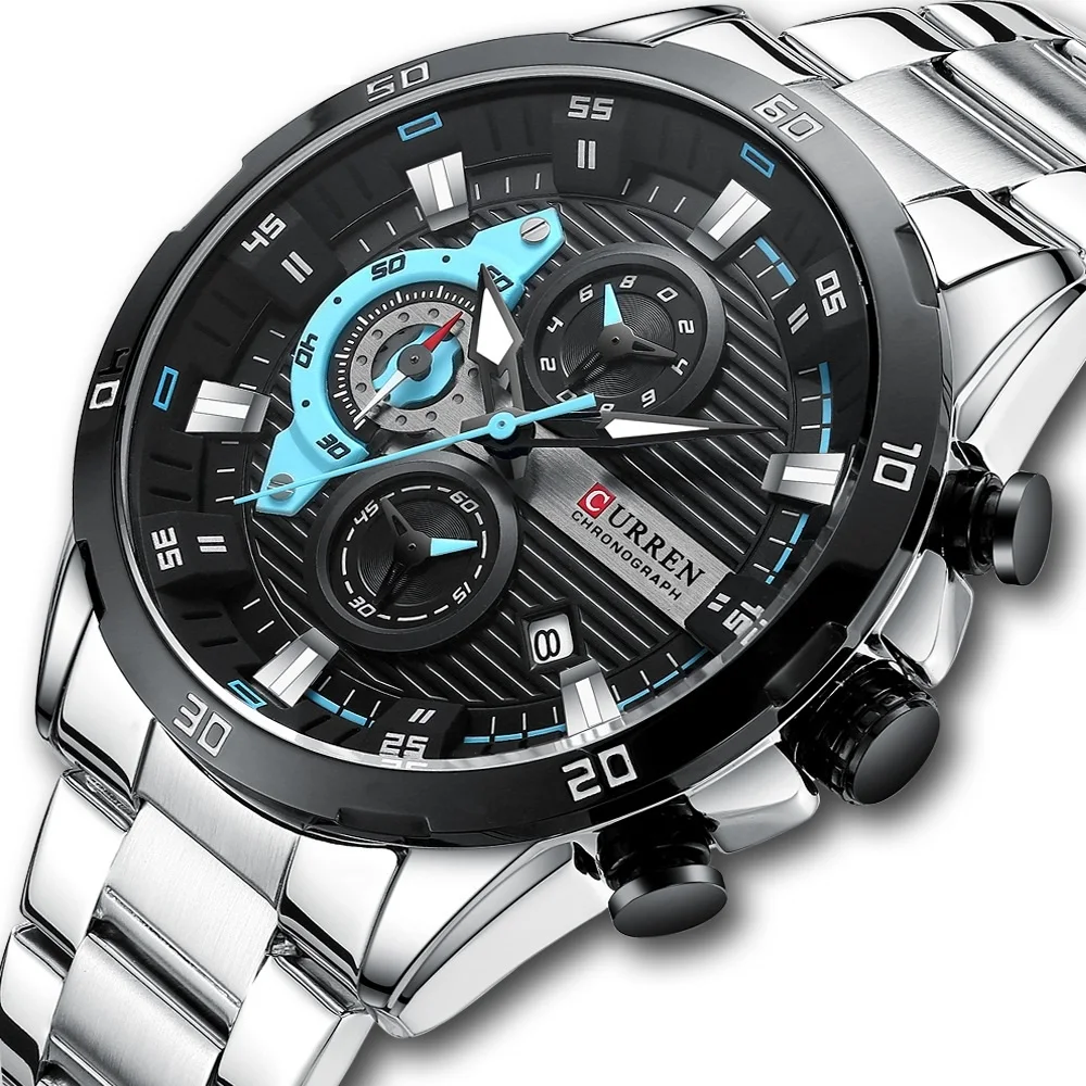Montre chronographe à quartz CURREN pour homme