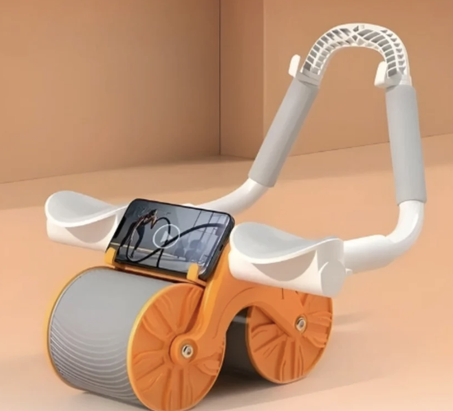 عجلة تمرين البطن مع حامل هاتف