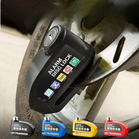 Serrure de sécurité pour moto et vélo, alarme, Protection antivol en alliage d'aluminium, frein à disque, accessoires de moto