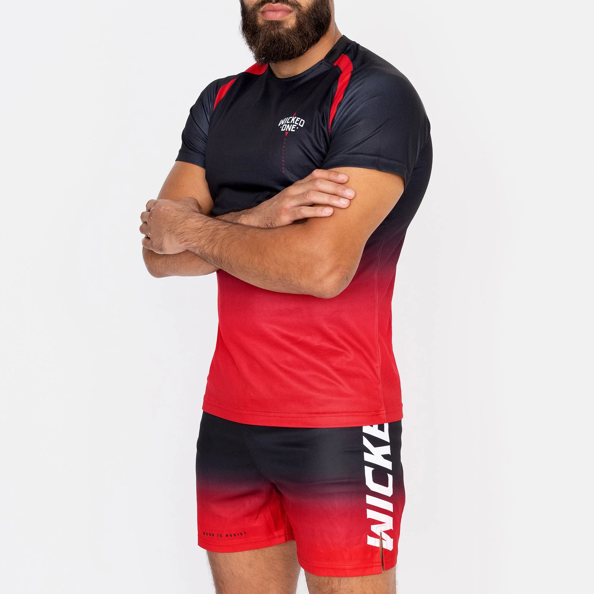 MMA SHORT COURT GHOST NOIR / ROUGE