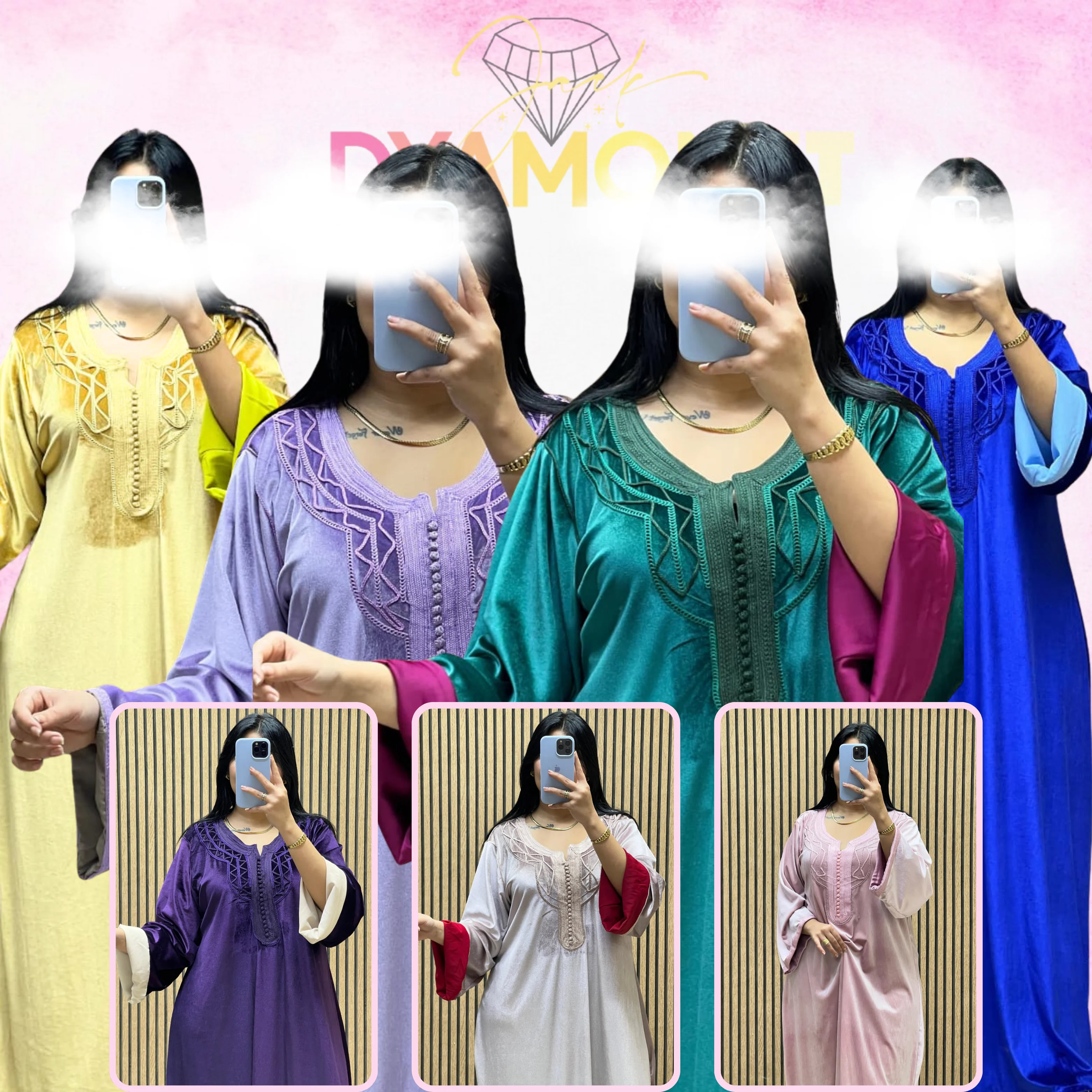 قفطان مغربية موبرة Premium Quality