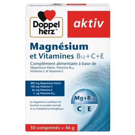 Doppelherz aktiv – Magnésium + Vitamines B1, B6, C et E