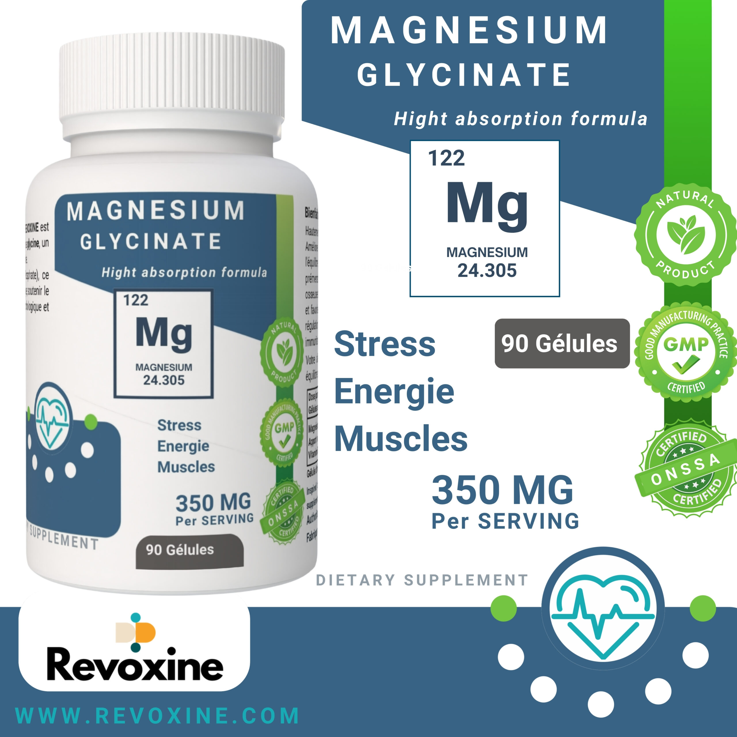 Magnésium Bisglycinate + Vitamine B6
