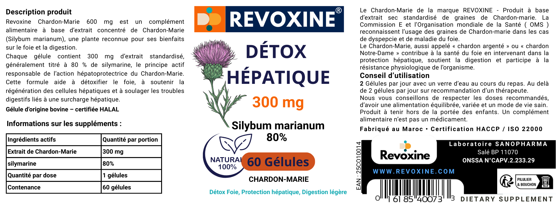 Chardon-Marie 60 gélules
