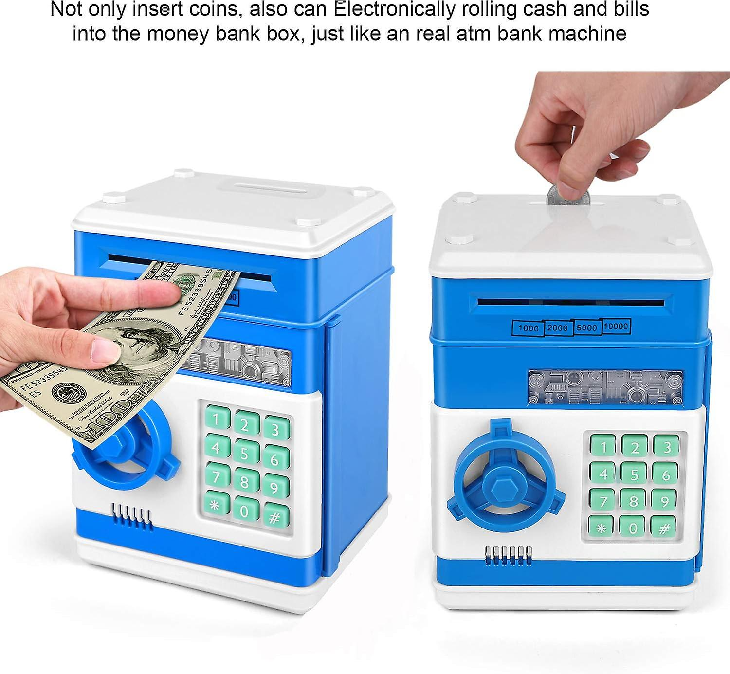 Kids Money Bank Machine (Bleu)