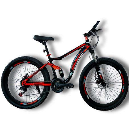 VÉLO VTT 26 POUCES DOUBLE DOUBLE SUSPENSION MARQUE BRAVO