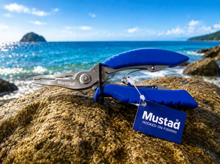 كماشة صيد Mustad احترافية – أداة متعددة الاستخدام لقص الخيط وإزالة السنارات