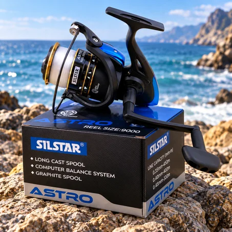 بكرة صيد SILSTAR ASTRO 9000 الاحترافية – قوة وتحكم للرمي البعيد
