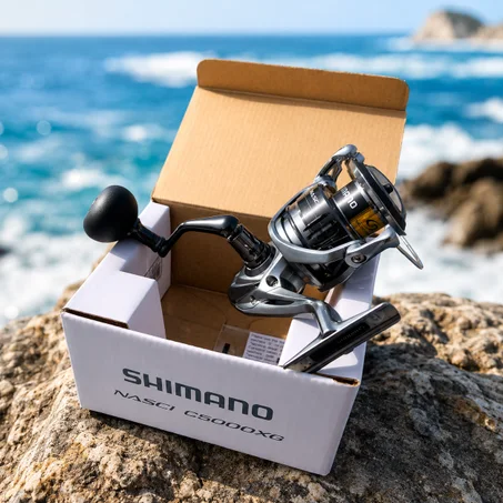 بكرة صيد Shimano Nasci C5000XG الاحترافية – سرعة عالية وقوة تحمل للصيد البحري