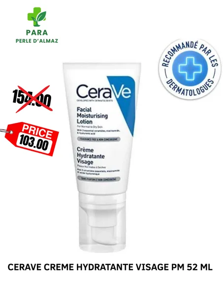CERAVE CREME HYDRATANTE VISAGE PM 52 ML