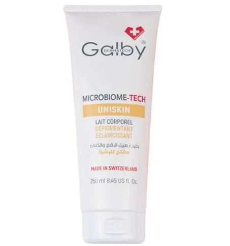 GALBY UNISKIN MICROBIOME TECH LAIT CORPOREL DEPIGMENTANT ECLAIRCISSANT 250 ML