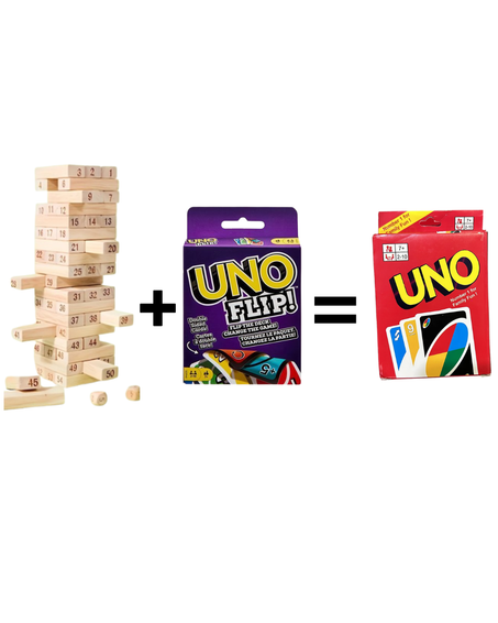 🎁 عرض خاص: UNO Flip + Jenga = مجانًا UNO