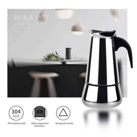 Partagez ce produit   Espresso Maker 4 Tasses // pot à Espresso - Machine à café en acier inoxydable