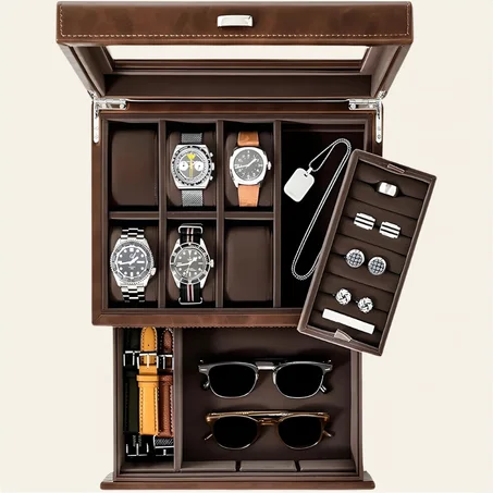 تاوبري صندوق ساعات ب6 فتحات للرجال