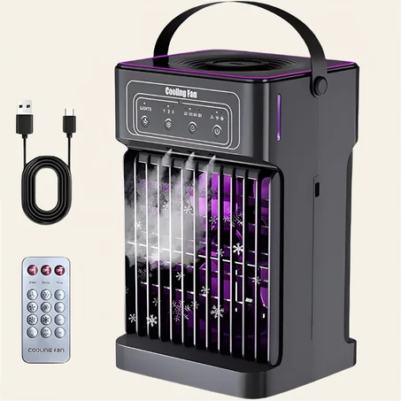 مكيفات هواء محمولة، وحدة تكييف هواء محمولة 4 في 1 مع 3 سرعات للرياح و3 أوضاع للرش