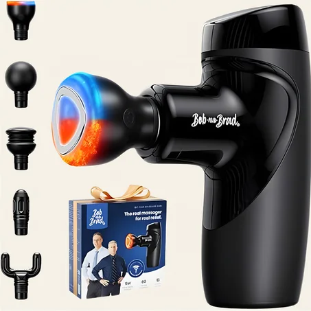 مسدس التدليك الصغير بوب آند براد M7 بلس مع الحرارة، جهاز تدليك الأنسجة العميقة بحجم الجيب