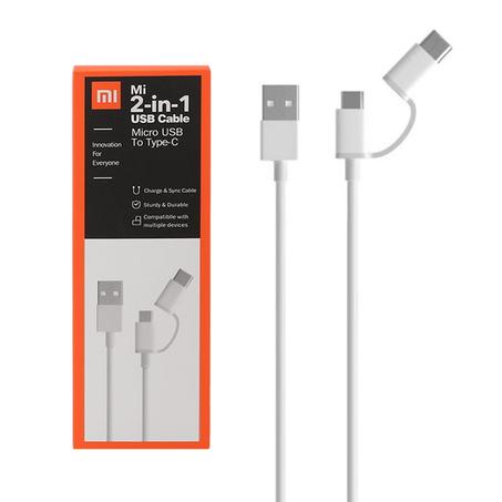 Xiaomi Mi 2-in-1 USB Cable (Micro USB to Type-C 100cm)