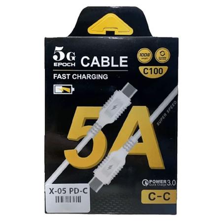 Câble Chargeur C100 Type C Blanc – C100-TYPEC-TYPC