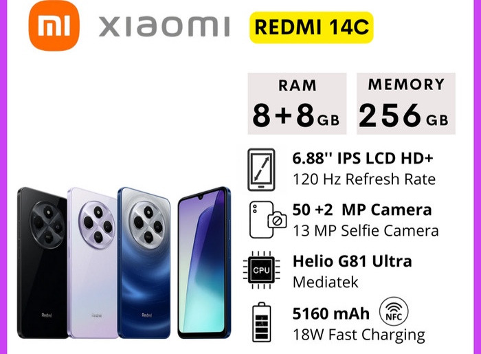 XIAOMI Redmi 14C 16GB 256GB