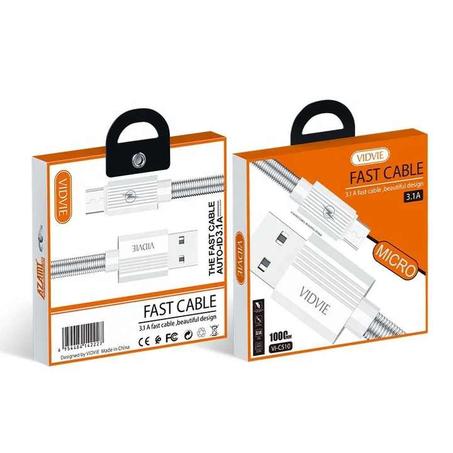 VIDVIE 3.1A Rapide Charge rapide USB Micro ET ISO ET TYPE C USB Câble de transfert de données pour téléphone portable