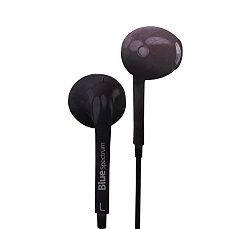 Generic Blue Spectrum D42 Pure Sound In Ear Headphones - Black, Wired