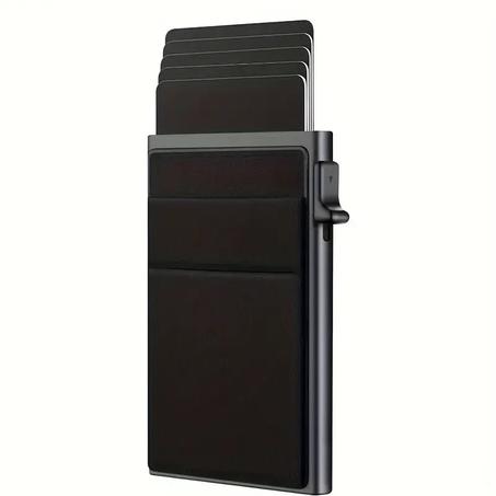 محفظة بطاقات معدنية ذكية بضغطة زر – تصميم نحيف وأنيق