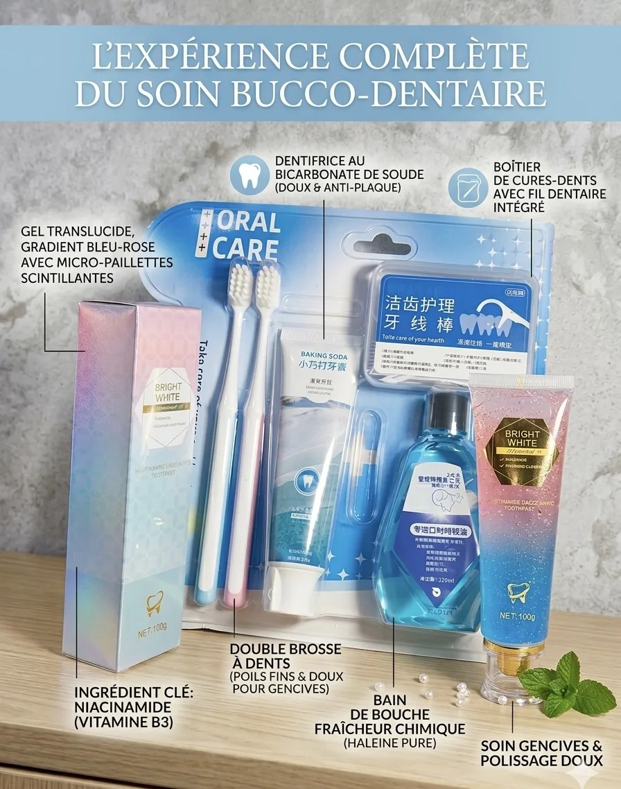 Kit Smile White – Soin complet pour un sourire blanc et une haleine fraîche
